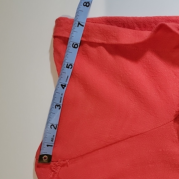 Umgee Top Blouse Popover Pullover Short Sleeve Collared Linen Cotton High Low S - Picture 15 of 15